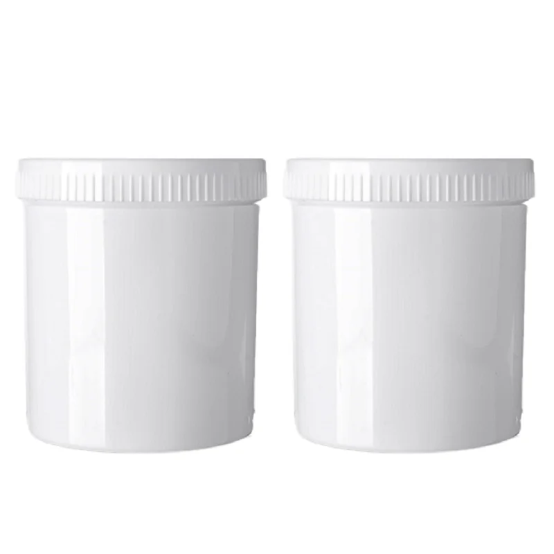 

5pcs Skincare Cream Jars Screw Lid Refillable Bottles Empty White Plastic 1000ml Cosmetic Container Makeup Plastic Pots