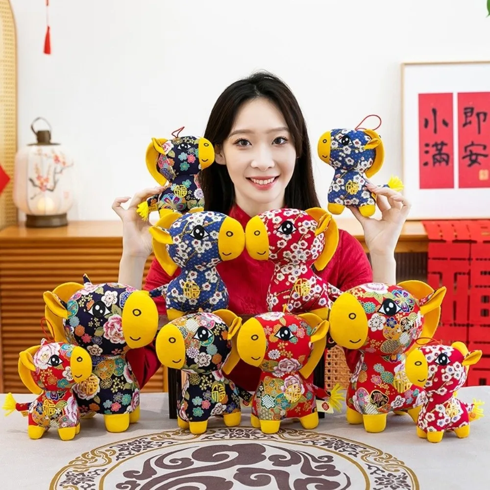 

Chinese Style Horse Mascot Stuffed Animal Soft PP Cotton Plush Horse Stuffed Animal Toy Collection Comfortable