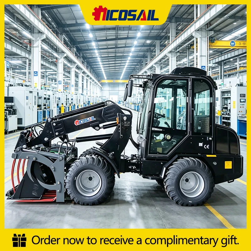 

Custom NICOSAIL 18.2KW Telescopic Mini Loader High Efficiency 4s Lifting Speed Outdoor Construction Loader Machine