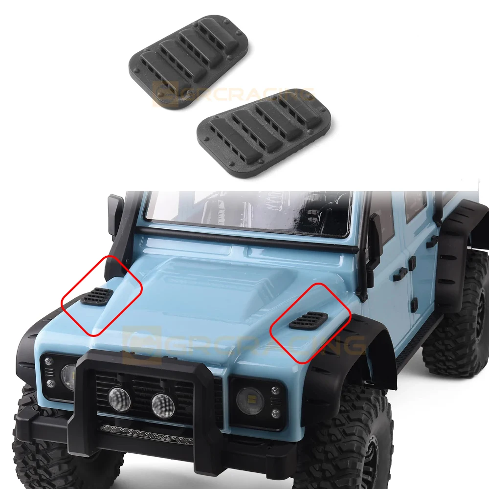 1/8 Hood Decorations  Air Intake Grille Ventilation Cover for 1/8 RC Car MJX H8H Defender Upgrade Option Parts GRC #G190LP