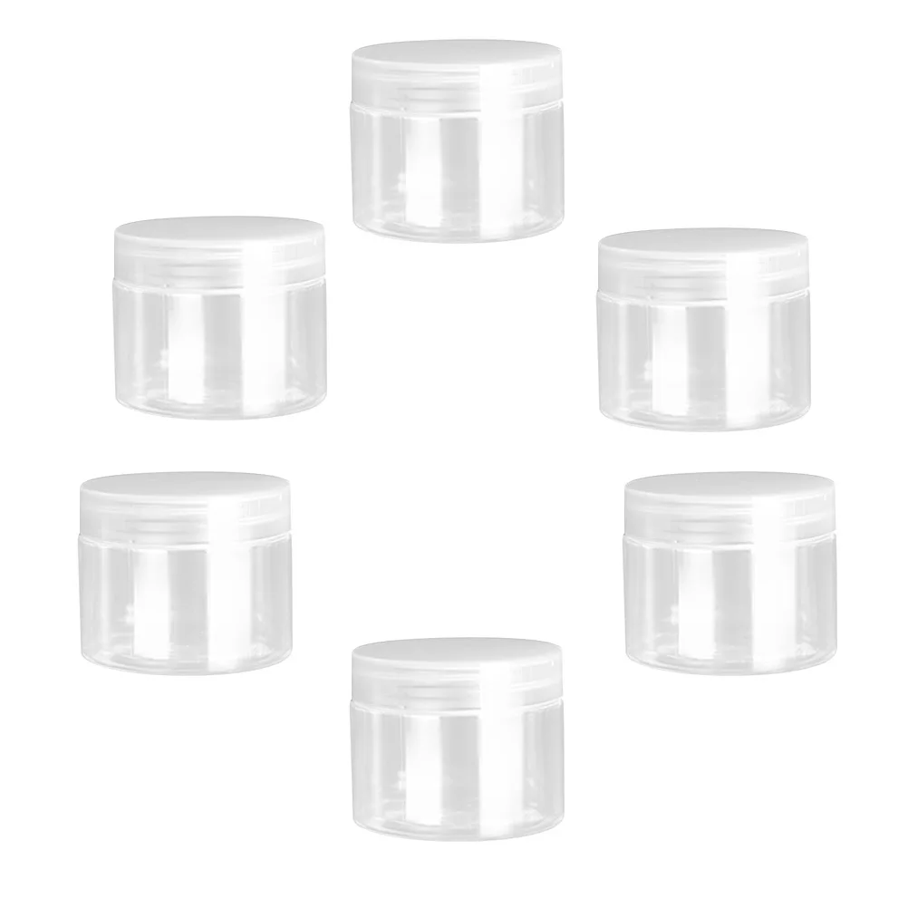 

10Pcs Transparent Plastic Bottles Round Shape Leakproof Empty Storage Jars Small Portable Durable Containers for Travel