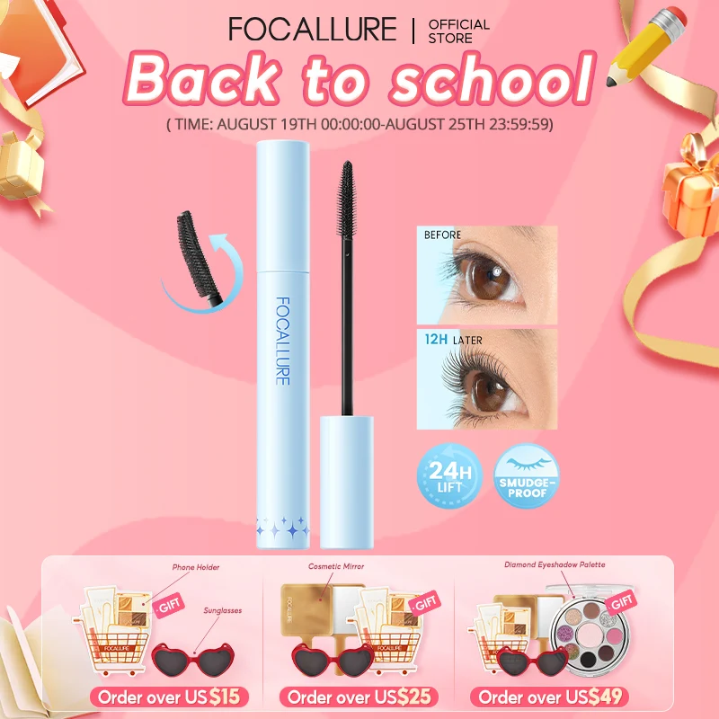 

FOCALLURE Mascara Primer Waterproof Sweatproof Long-lasting Eyelash Primer Eyelash Extension Curl Makeup Cosmetics