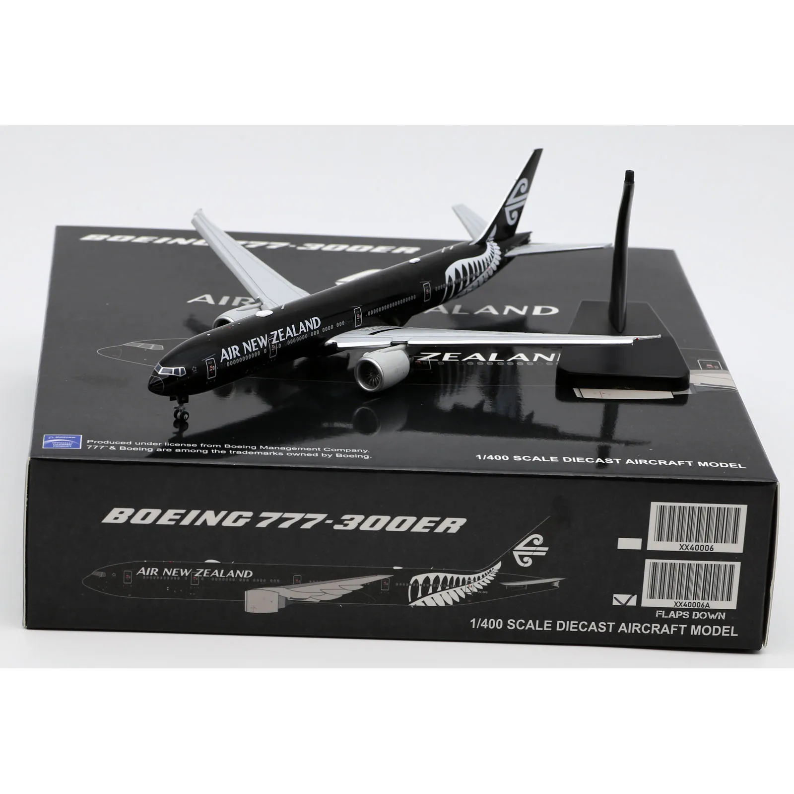 XX40006A Alloy Collectible Plane Gift JC Wings 1:400 Air New Zealand Boeing B777-300ER Diecast Aircraft Model ZK-OKQ Flap Down