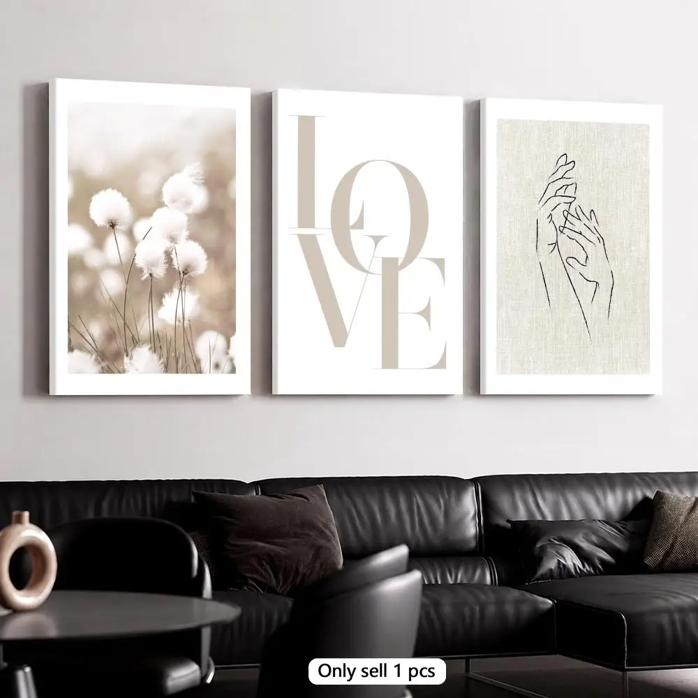 Romantic Love Whispers Framed Wall Painting Framed Canvas Wall Art Poster Solid Wood Frame Home Decor