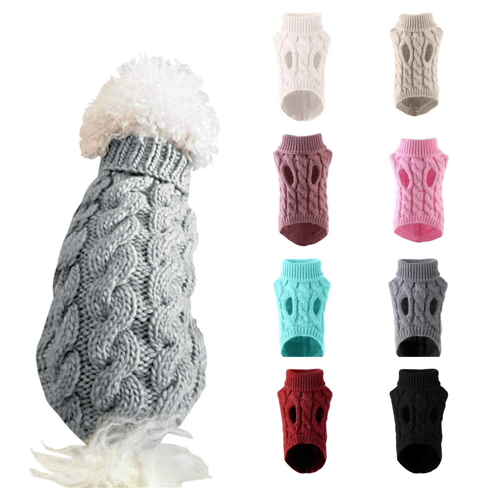 2024 Christmas Winter Pet Warmth Sweater New Autumn And Winter Clothes Pet Sweater Small And Medium Sized Dog Knitting