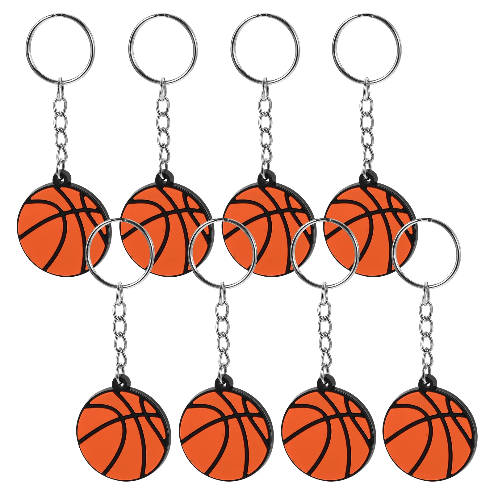 

10 Pcs Key Hanging Pendant Decors Sports Keyring Fob Player Favors Backpack Ornament Pvc Keychains for Bag Keyrings