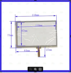ZhiYuSun  AG-1689 118*75mm  4lines  navigation  resistive touch screen  display AG1689 on the outside flat screen 118*75