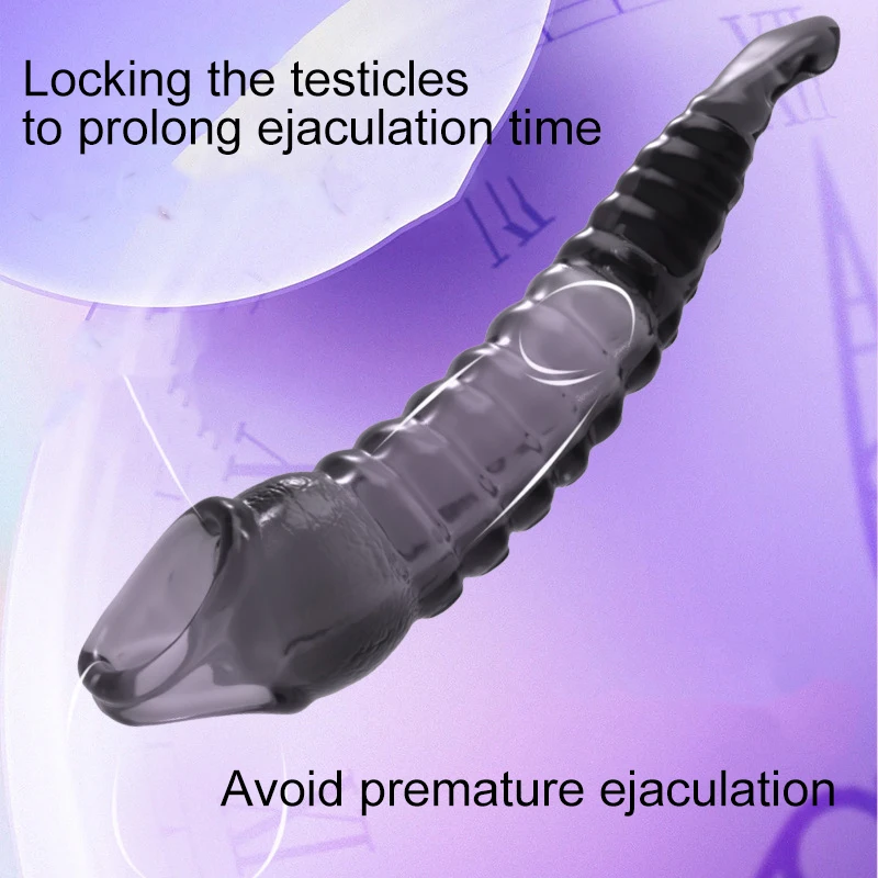 Wolf Tooth Penis Cover Silicone Penis Cover Vibrating Ring Man Penis  Couple Sem Lock Condoms Cocking Ring Sex Toys For Men 18+