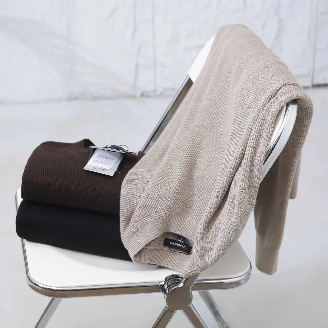 

Итальянский роскошный мужской вязаный свитер из шерсти и шелка, круглый Ne Long Sve, осень-зима, новый Sle Faionable Youth Vitali