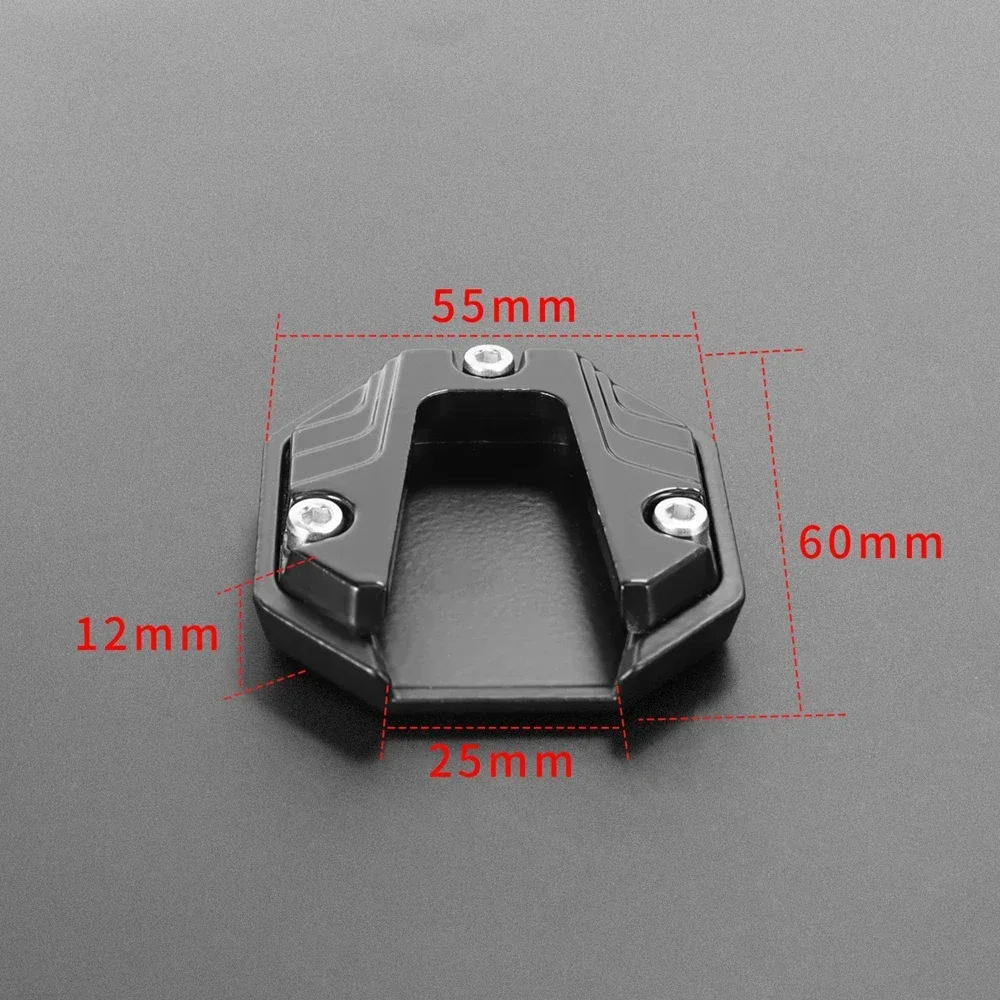 SDTW Universal Scooter Motorcycle Bike Kickstand Extender Foot Side Stand Extension Pad Support Plate Anti-skid Enlarged Base image 4