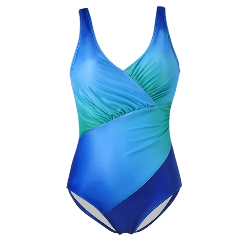 Einteilige Badeanzüge Damen Sport Bade bekleidung Sport Badeanzug offener Rücken Strand kleidung Badeanzug Regenbogen Farbverlauf Strand Bade bekleidung