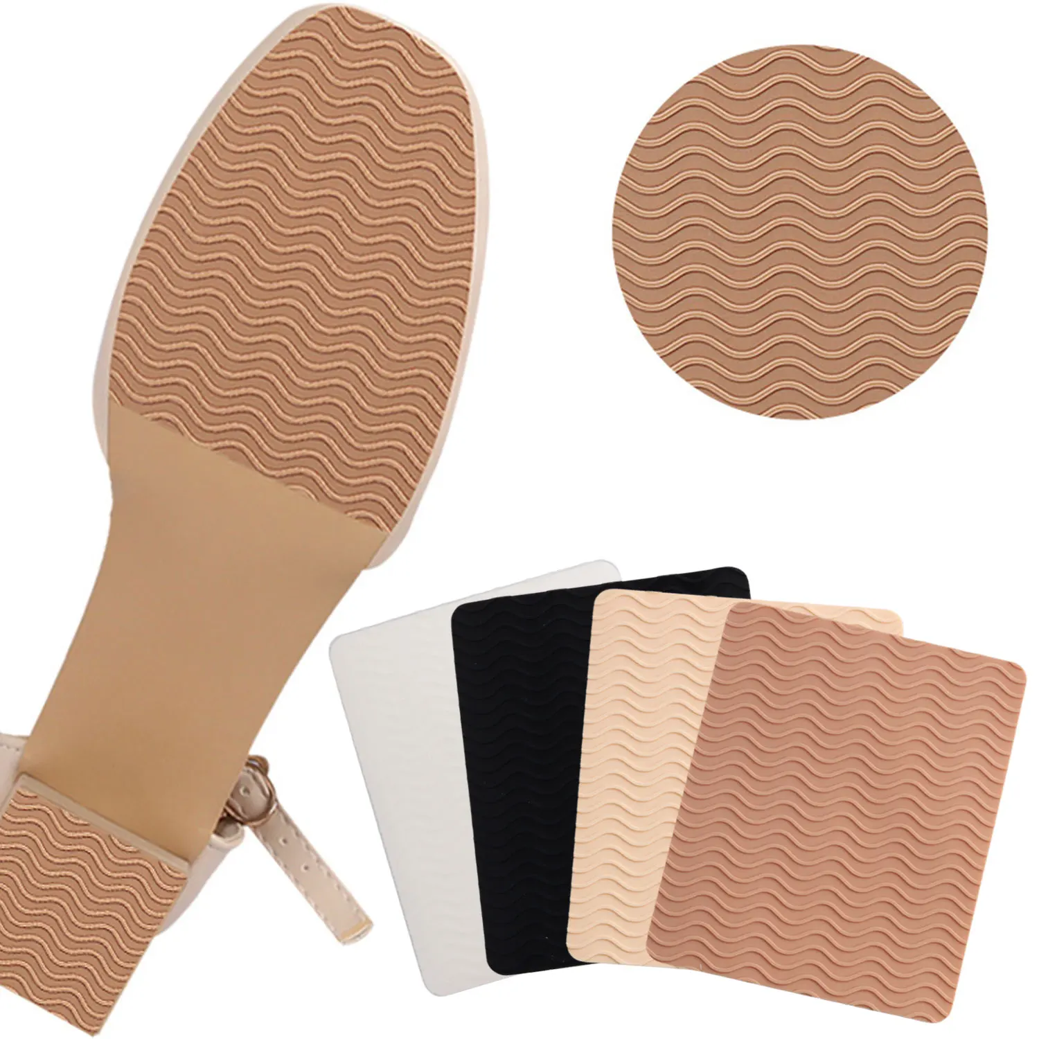 Non-slip Shoes Sole Sticker Water Ripples High Heels Sneakers DIY Sole Pad Shoe Protective Bottoms Outsole Forefoot Insoles