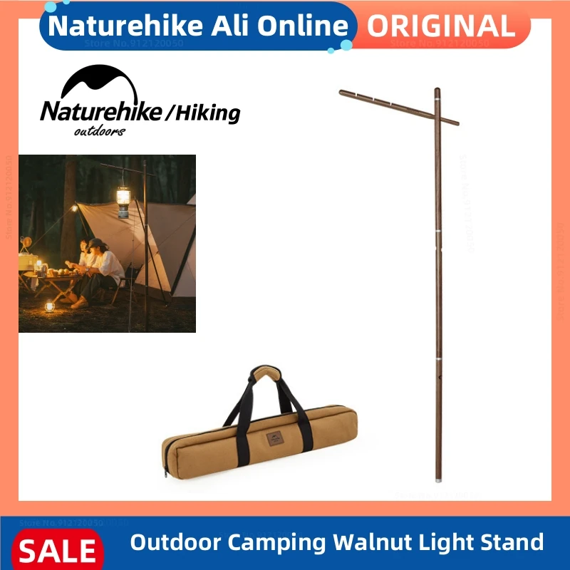 

Naturehike Walnut Light Stand Camping Tour Portable Light Pole Outdoor Detachable Light Stand Segmented Design Height Adjustable