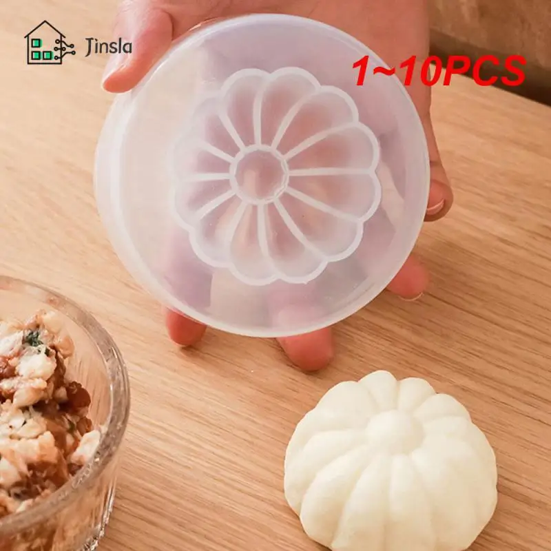 1~10PCS Chinese Baozi Mold Pastry Pie Dumpling Maker Steamed Stuffed Bun Making Mould Bun Makers Kitchen Gadgets Baking