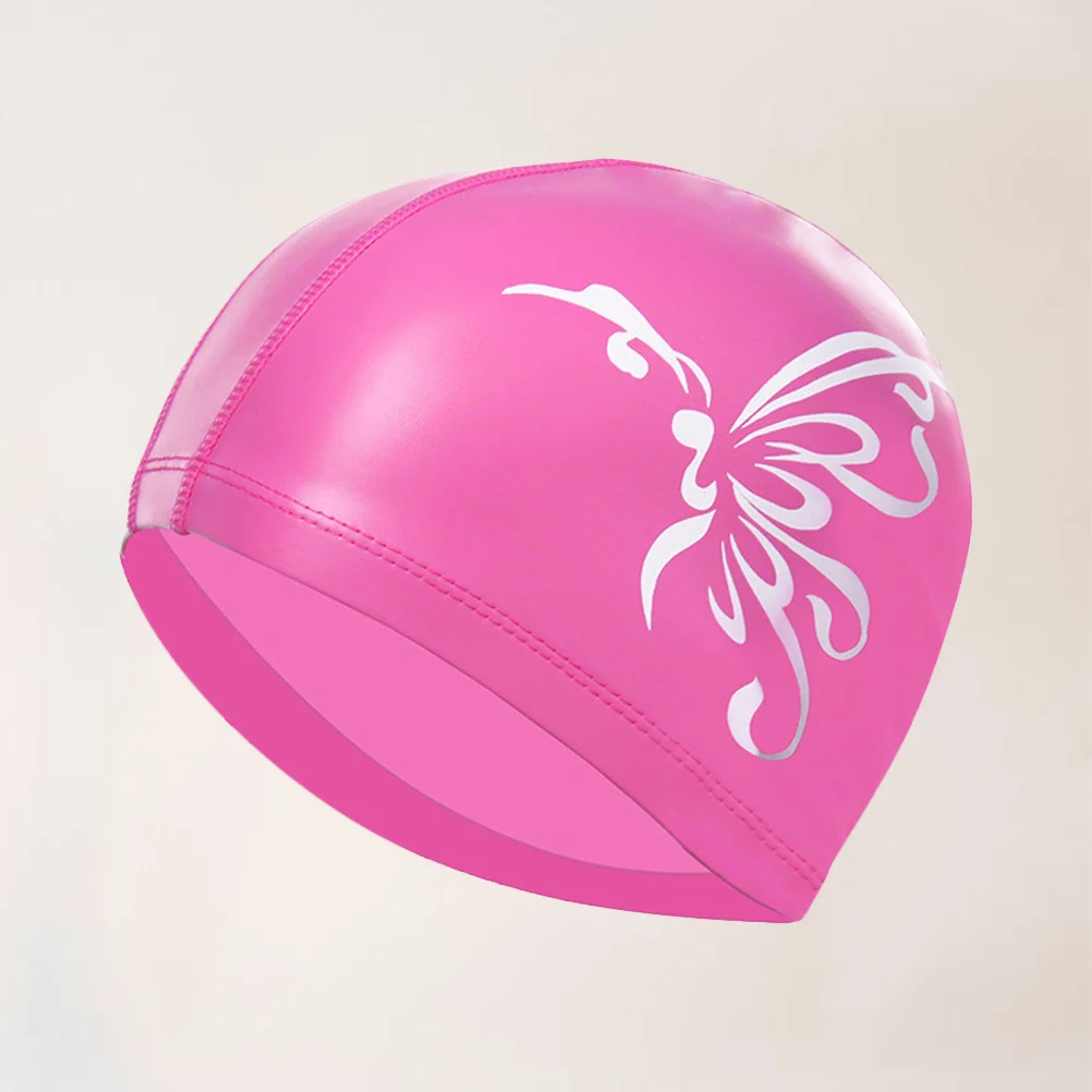 

Pink Butterfly PU Waterproof Elastic Swim Protection Ear Cover for Women Lightweight Comfortable Swimming
