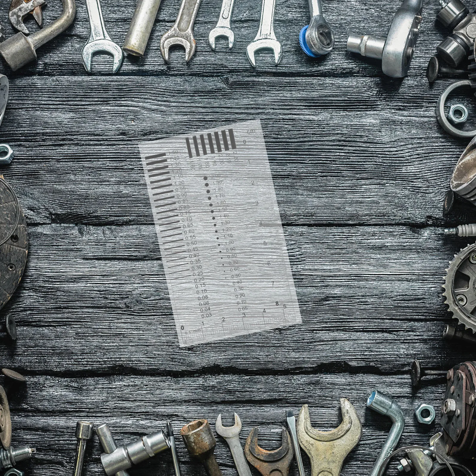 

Chest Card Gauge Transparent Ruler High Precision Scratch Crack Line Width Measurement Tool For Surface Defects Inspection