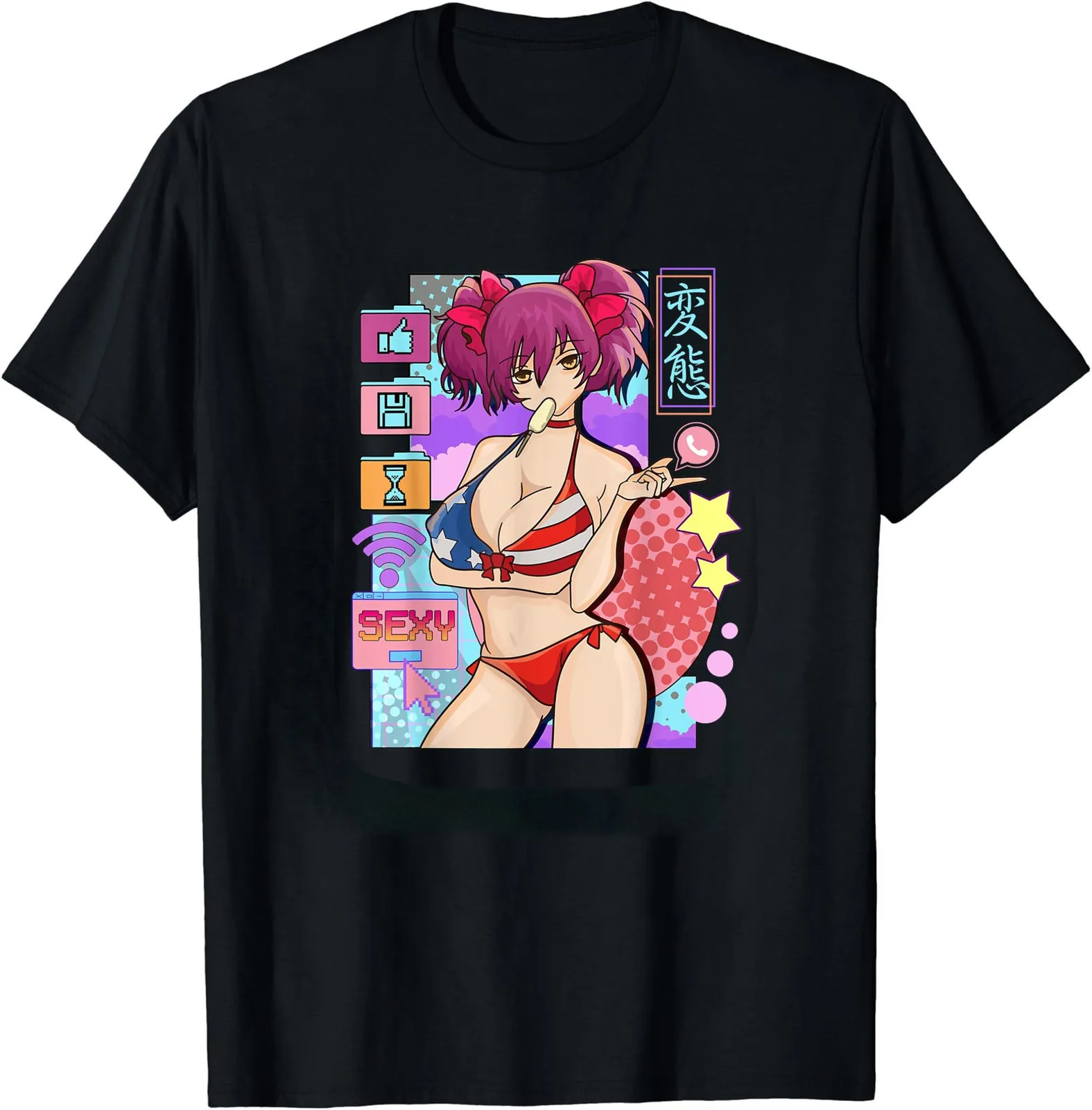 

NEW LIMITED Sexy Anime Girl Waifu Japanese Cosplay Girl T-Shirt Size S-3XL