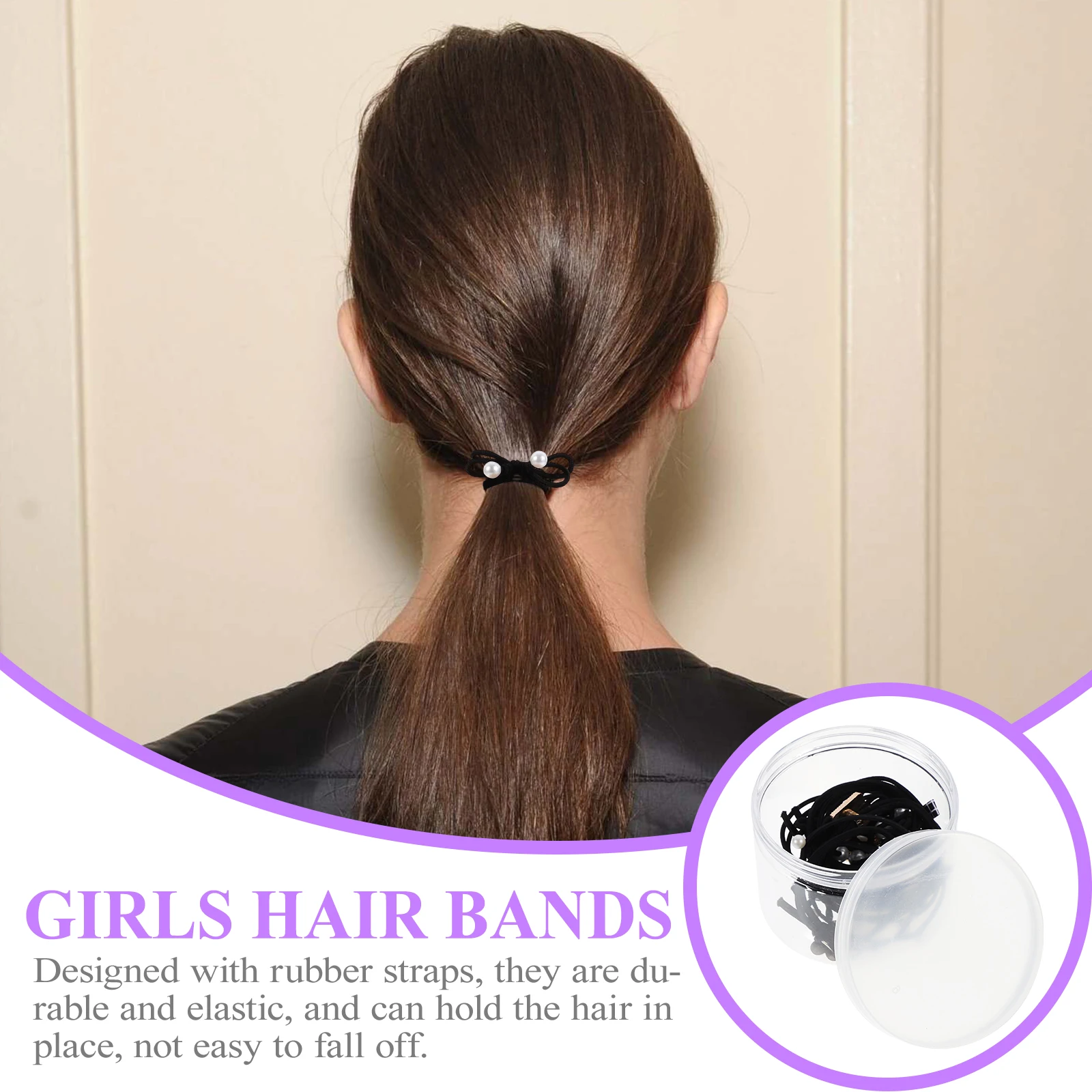 

24pcs Scrunchies Elastic Ties Rope Headdress Ponytail Holder Ring Hair Bands For Daily Party Birthday Wear No Hair Loss