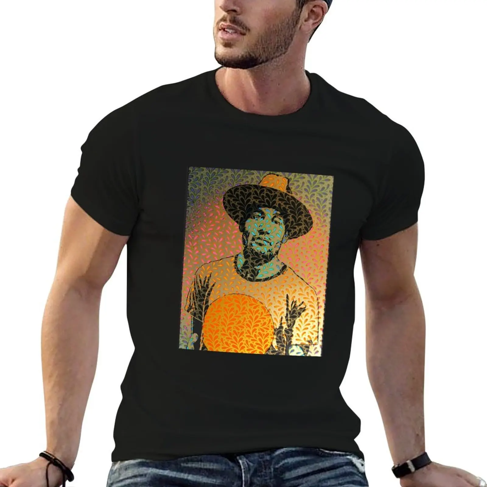 

Ben Harper floral pattern music poster T-Shirt cotton t shirts high quality printed t shirts for man T-Shirt