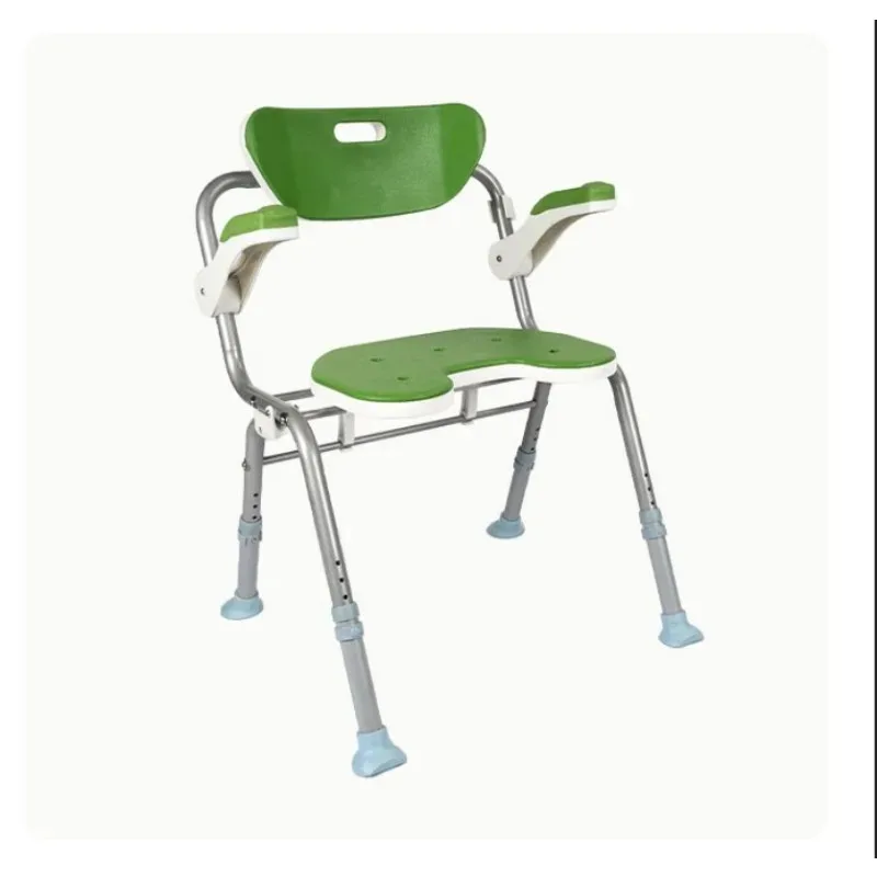 

Foldable bath chair the elderly bathroom bath chair aluminum alloy with armrest shower chair