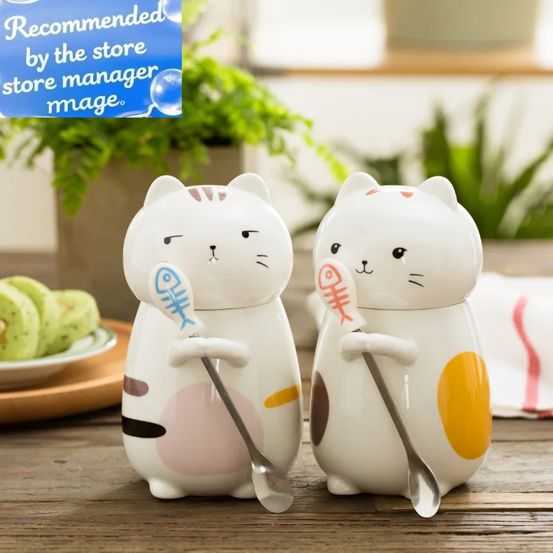 

Креативная кружка с 3D мультяшным котенком, милая креативная кружка Moring с крышкой, чай с молоком, кофе, уникальные фарфоровые чашки, набор кружек, подарок на день рождения