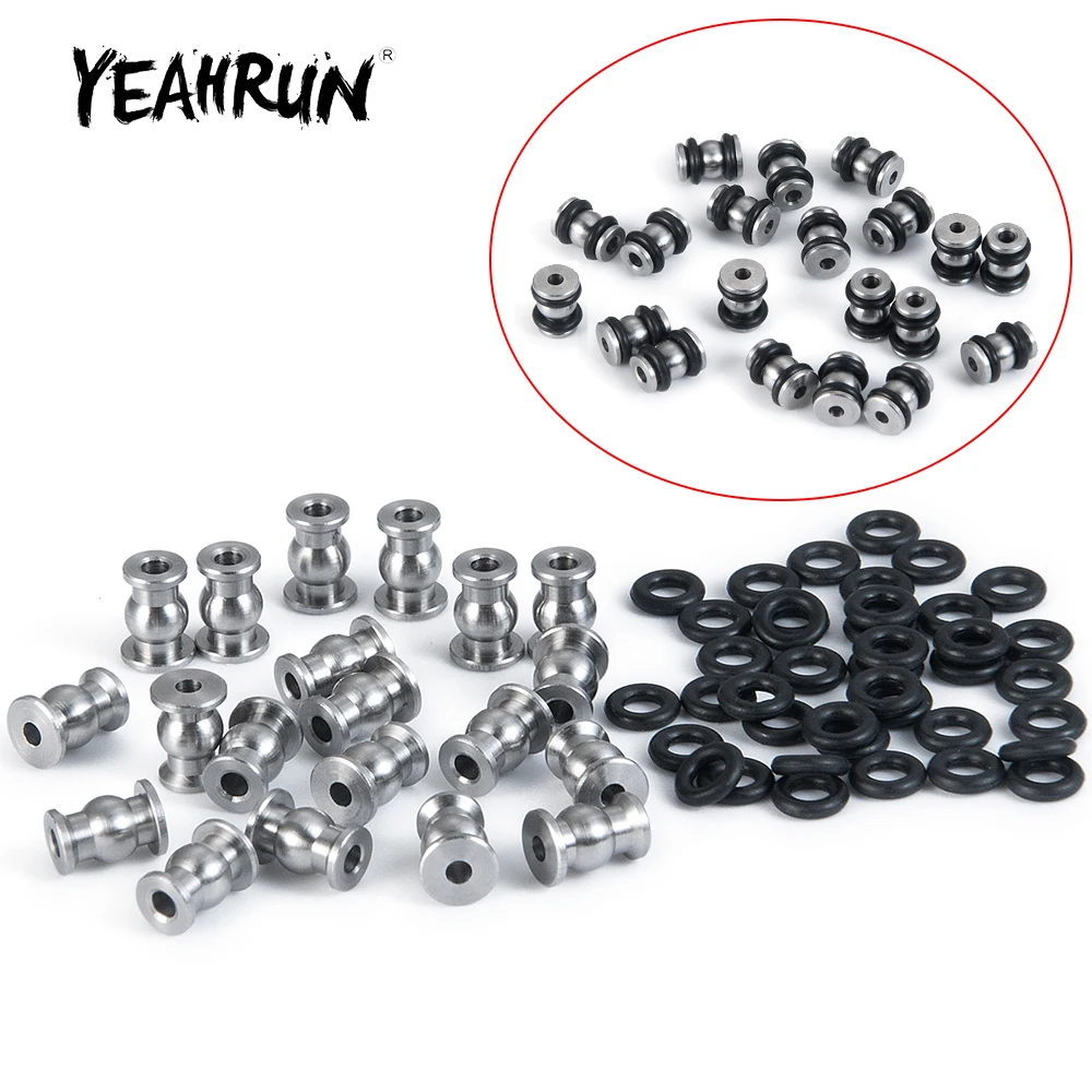 YEAHRUN lega di alluminio collegamento asta di collegamento testa a sfera End Kit per Axial SCX24 catenaccio C10 Wrangler Bronco 1/24 RC parti del