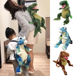 Cartoon Animal Pattern Plush Travel Backpack Multi-Pockets School Backpack for Children Outdoor Camping Hiking