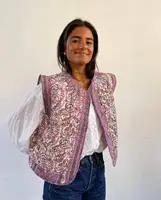 Zevity-Chaleco sin mangas con estampado Floral Vintage para mujer, Tops con costuras abiertas, ropa informal Ct332