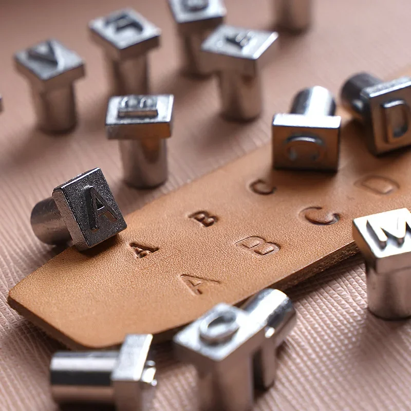 Stempelset Buchstaben Zahlen Stahl DIY Leder Prägewerkzeug