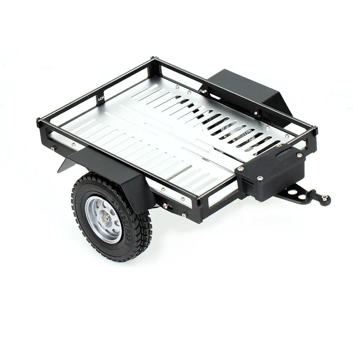 

LCX Racing 1/10 RC Crawler Heavy Duty CNC Aluminum Universal Trailer for Traxxas TRX4 TRX6 Axial SCX10 II III PRO Gen8 Gen9