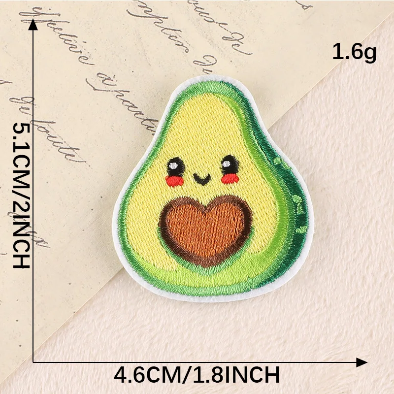 Food Hamburg Fruit Cute Cartoon Embroidered Accessories Badge Cloth Sticker Patch Sewing Iron-on Transfers for Clothing Bag Hat