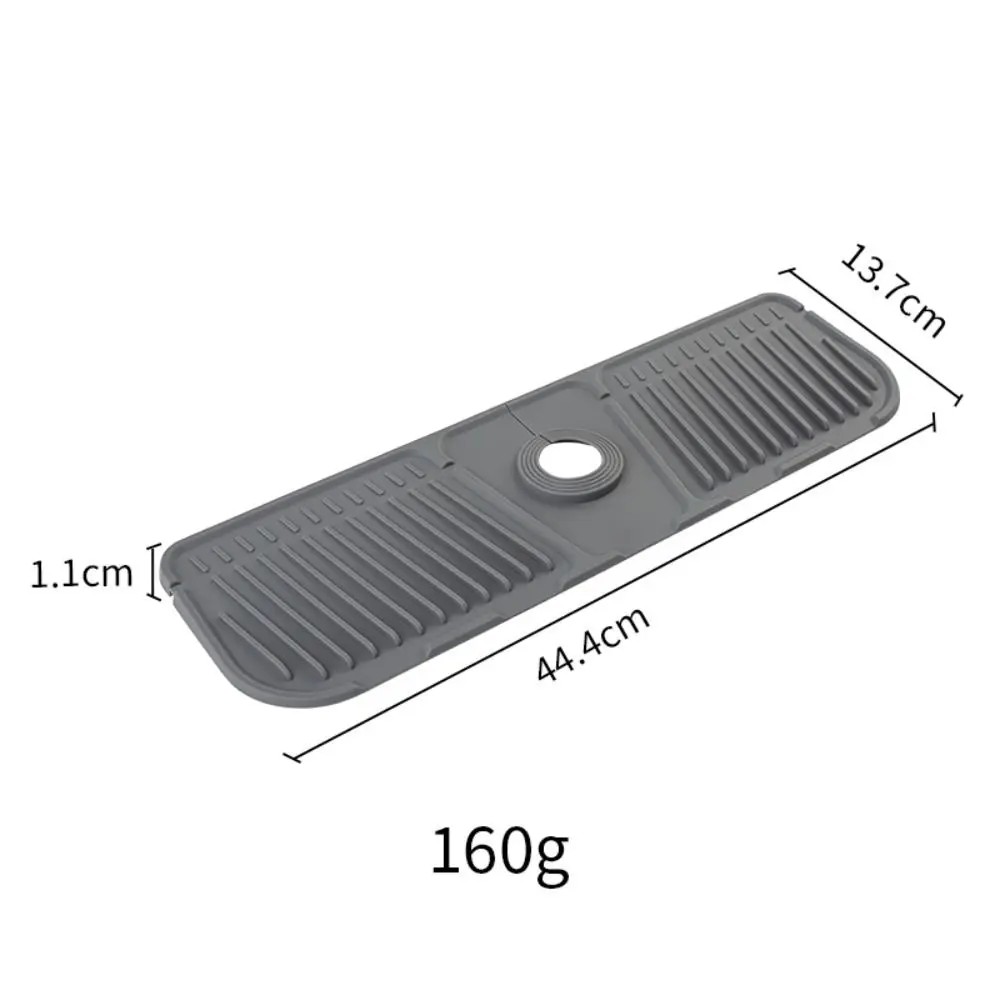 

Практичный силиконовый коврик для смесителя, черный/серый аксессуар для смесителя, брызгозащищенный коврик для раковины, защита для столешницы, кухни, ванной комнаты