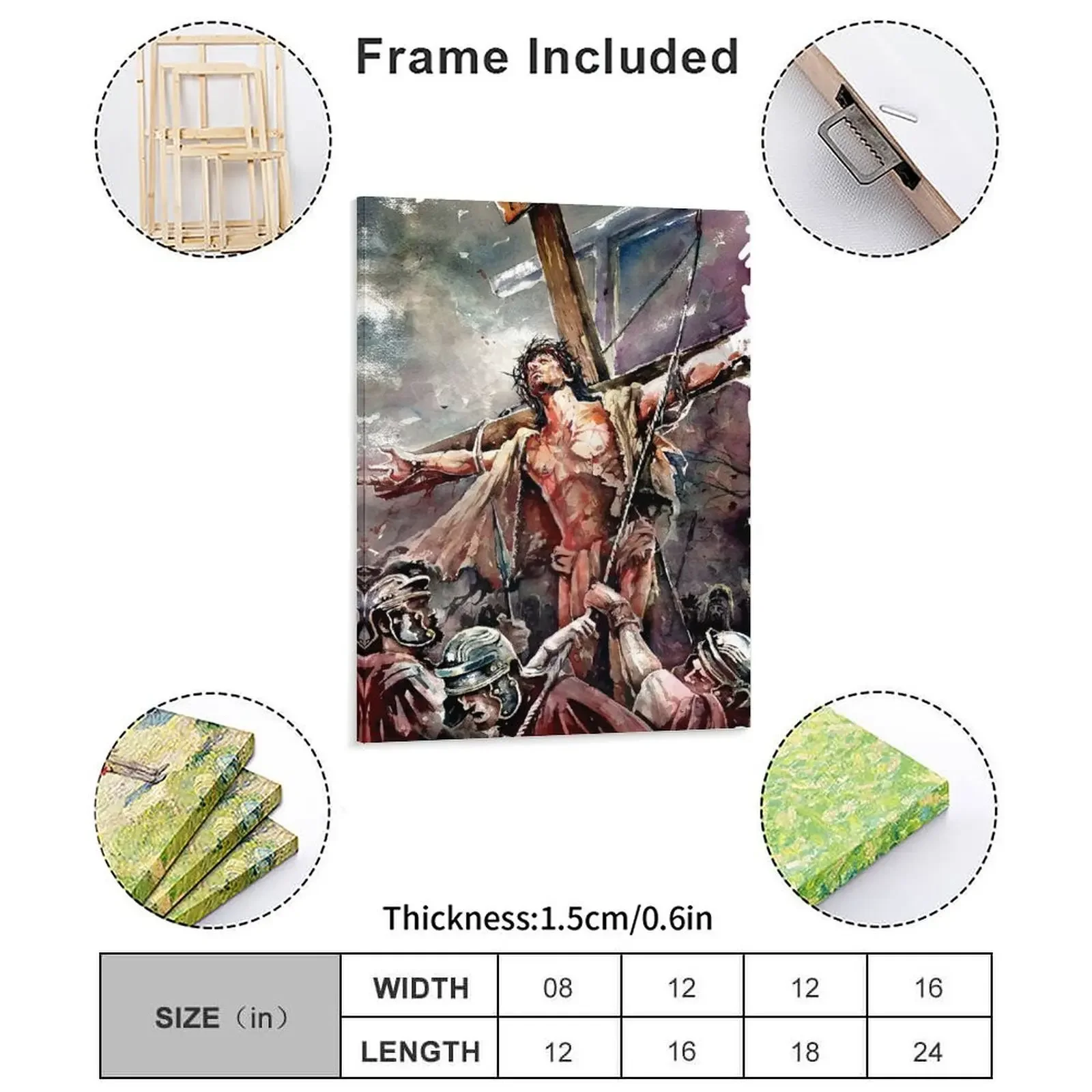 Jesus On The Cross Canvas Painting Decoration Painting Print Club Design Framed Wall Paintings