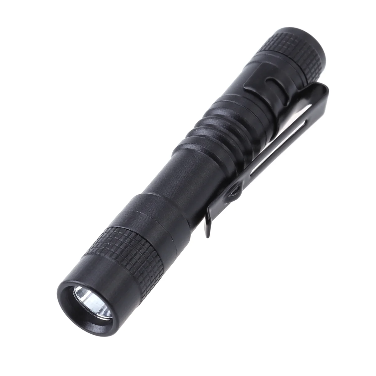 

Mini Pocket Flashlight Powered Ultra Bright LED Pen Light Clip Torch Lamp 91mm mini flashlight