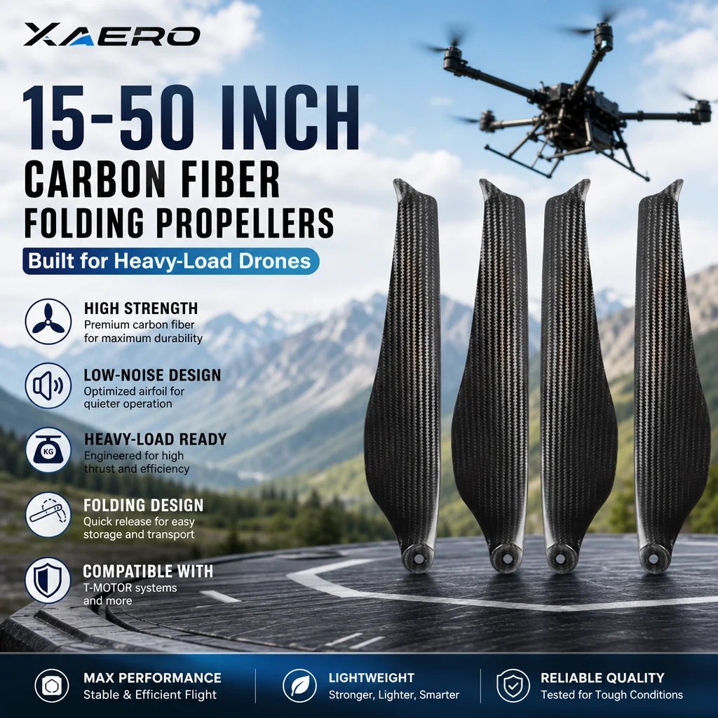 XAERO Carbon Fiber Folding Propellers 15-50 Inch Low-Noise Blades for T-MOTOR  Heavy-Load Drones