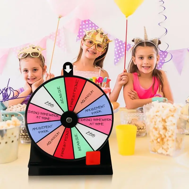 Prize Wheel Spinner with Stand Non-slip Wheel Spinner with Detachable Stand Erasable Acrylic Board Roulette Wheel 12 Slots