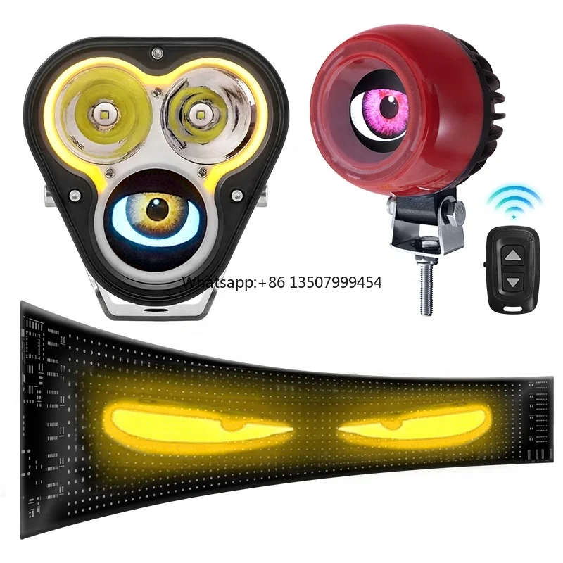 

Ojos Led Para Autos Welcome Interior Ambient Lighting Car Rock Light Devil Eye Light for Motorcycle Offroad Vehicle