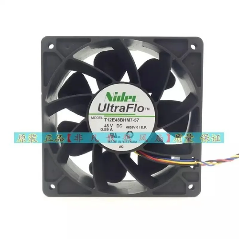 

Y ДЛЯ NIDEC T12E48BHM7-57 12 см DC48V 0,59A 4-проводной инверторный охлаждающий вентилятор