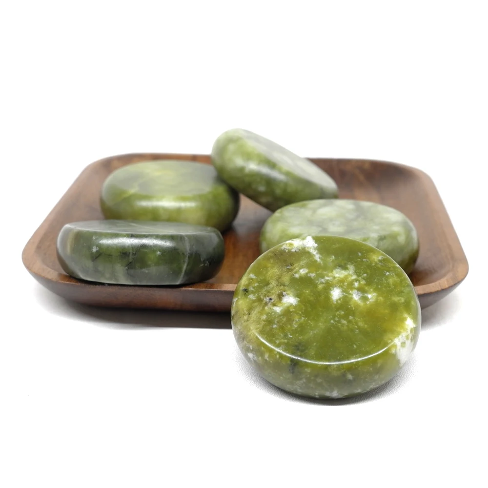 6x6cm Spa hot Stone Beauty Stones Massage Green stone Natural Stone Hot Relieve Stress RELAX jade massage set toe massage