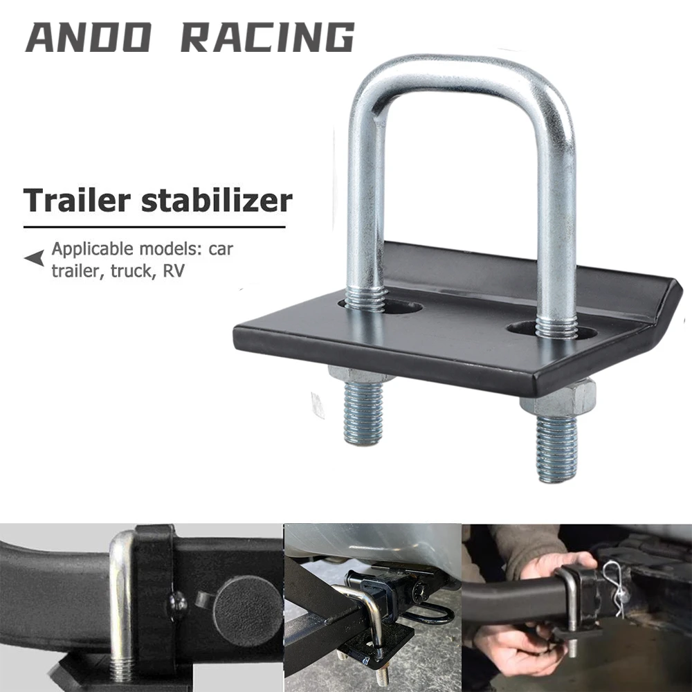 Trailer Damper U-Bolt Hitch Tightener Heavy-Duty General Anti-Rattle Stabilizer Lock Down Tow Clamp Trailer Couplings Accessorie