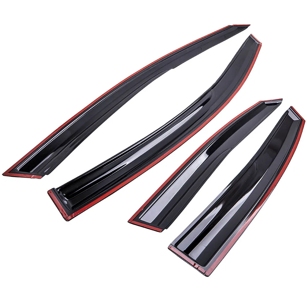 

New Smoke Tinted Acrylic Window Visor Rain Guard Vent for Nissan Sentra 2013-19