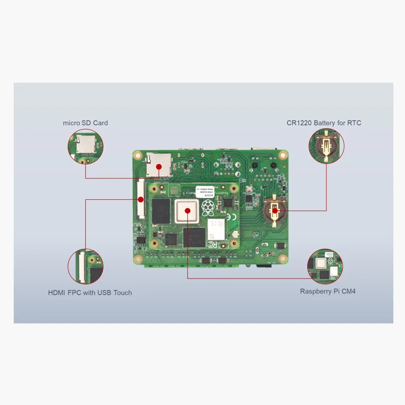 Материнская плата Raspberry Pi CM4 с датчиком, устройство для промышленного применения с поддержкой RS232, RS485, с поддержкой связи 4G