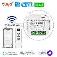 Tuya Smart RF433 Curtain Switch Module for Motorized Roller Shutter Blinds Motor Smart Life APP Alexa Google Home