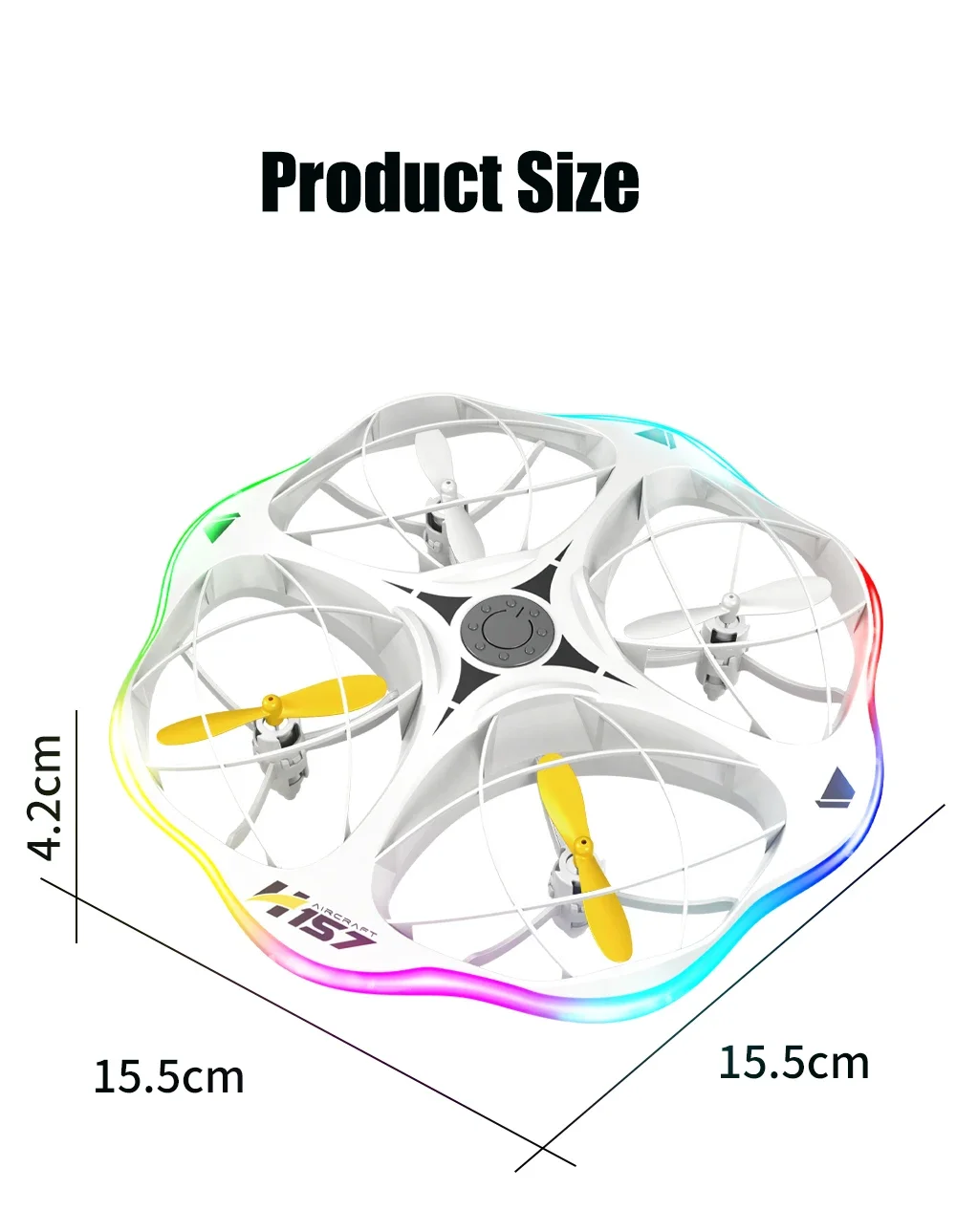 H158 Mini UFO Drone | Remote + Watch Dual Control | 4-Axis Quadcopter | RGB LED | 360° Flip | Obstacle Avoidance | Kids Toy