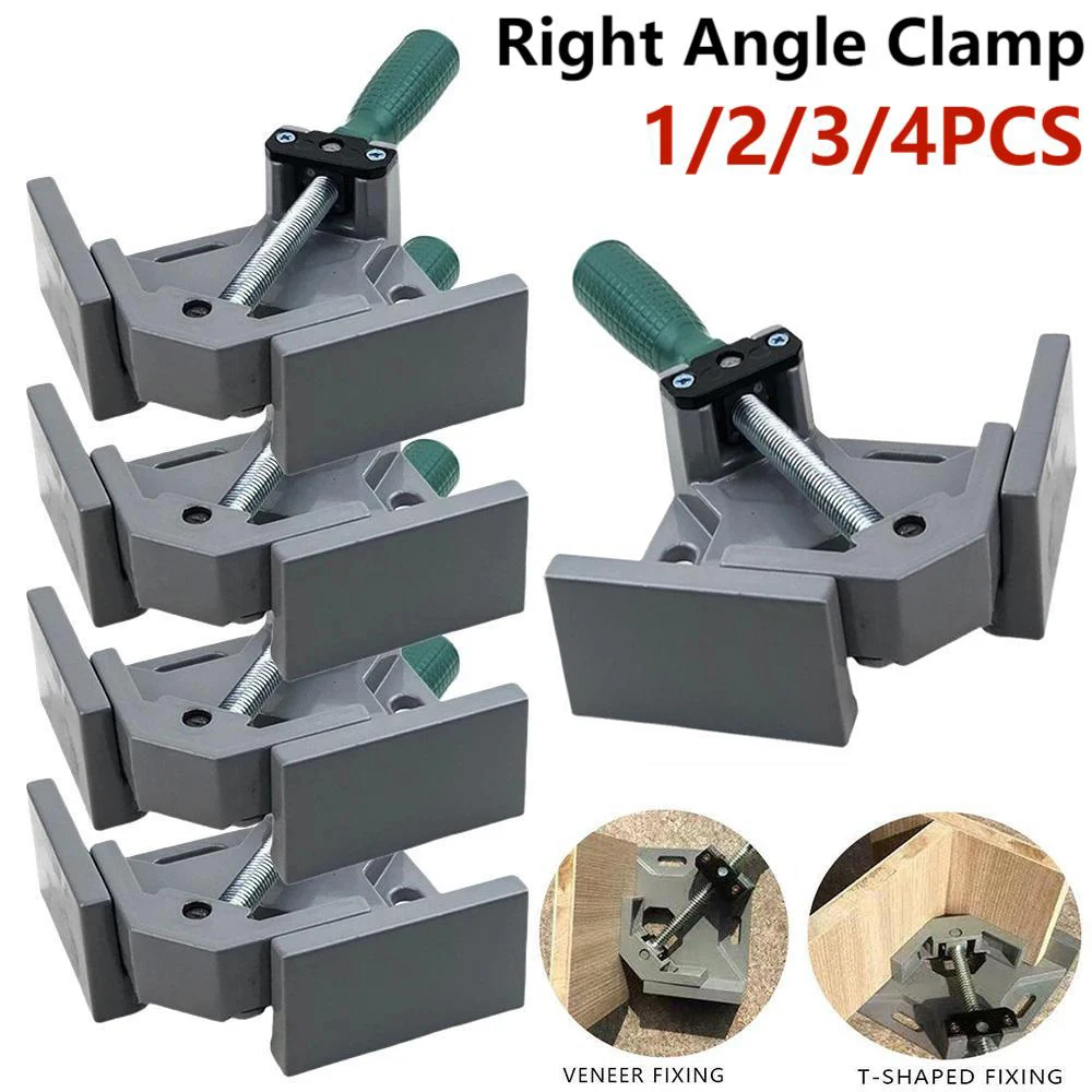 90 Degree Right Angle Clip Clamp Picture Frame Corner Clamp Aluminum Adjustable Swing Jaw For Welding Woodworking Clamping Tools