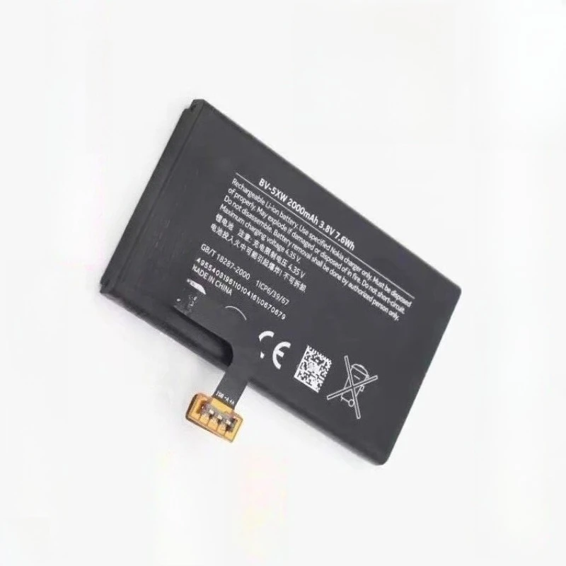 High Capacity BV-5XW Battery 3.8V 2000mAh Rechargeable Li-ion Battery for Nokia Lumia 1020 909 RM-875 RM-876 RM-877 view 6