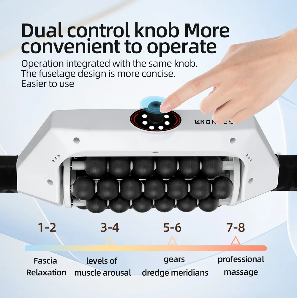 Electric Rolling Percussive Stick Foot Roller Massager Inner Ball Body Shaping Stress Fitness Health Massage Product