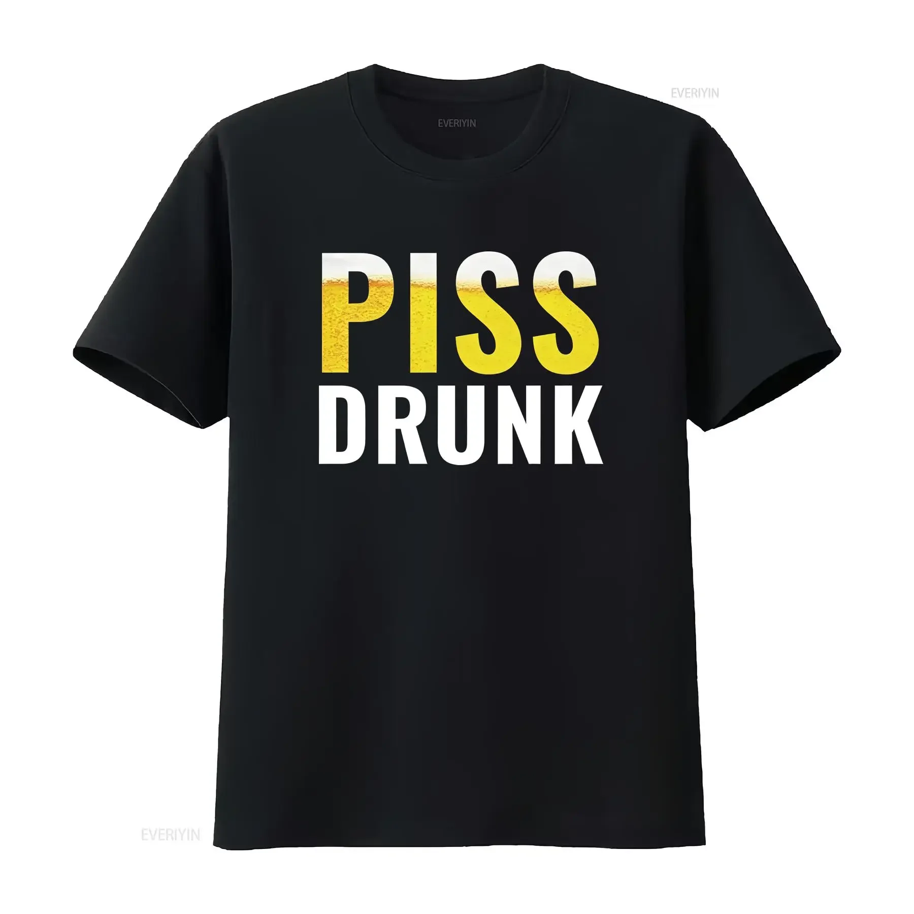 Piss Drunk Funny Party Beer Drinking Alcoholic Premium Cotton Crew T Shirt vintage Washed Versatile designer clothes Stylish