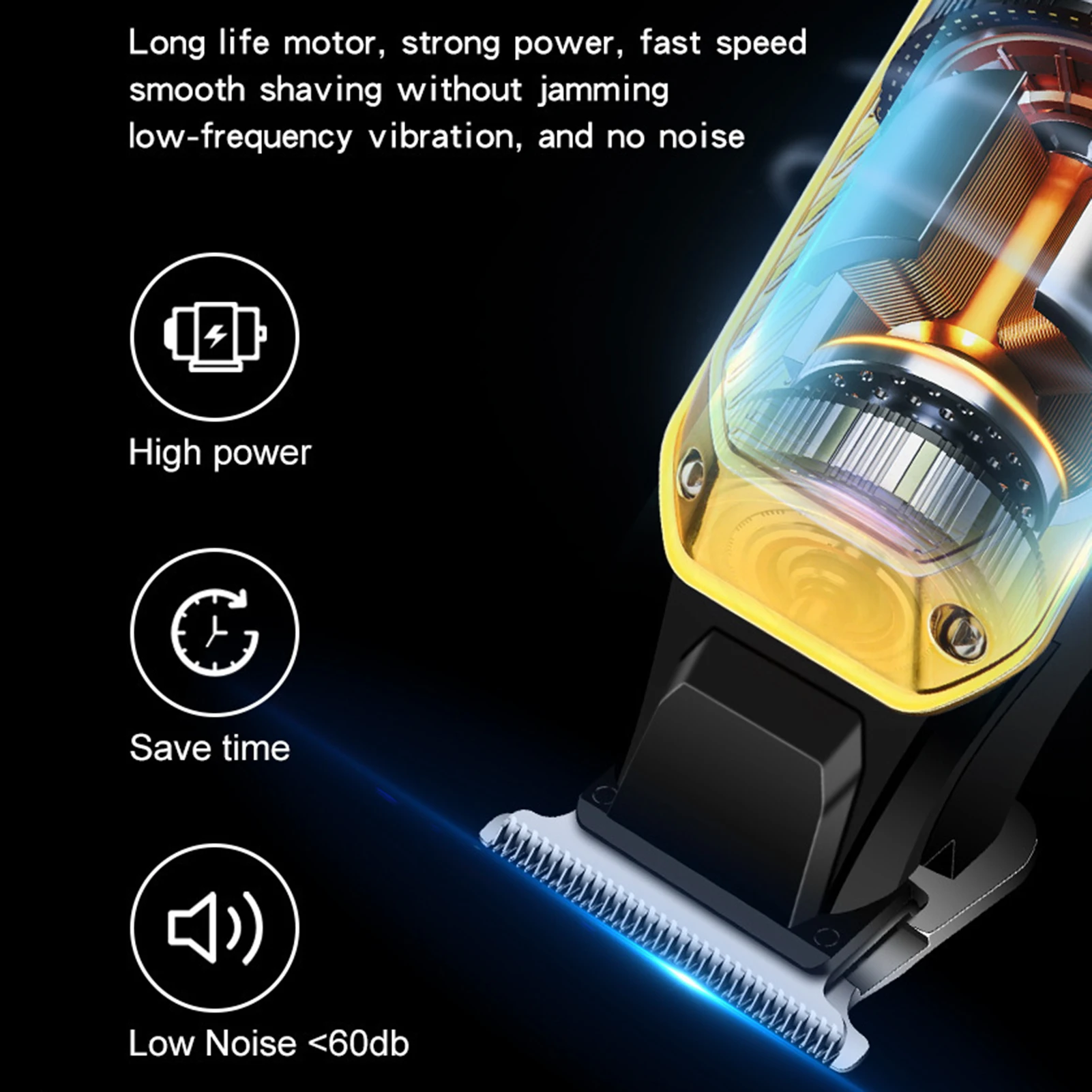 Novo conjunto de máquina de cortar cabelo hiena profissional aparador de cabelo elétrico para homens barbeiro salão cabeleireiro máquina de corte kit cortador de cabelo