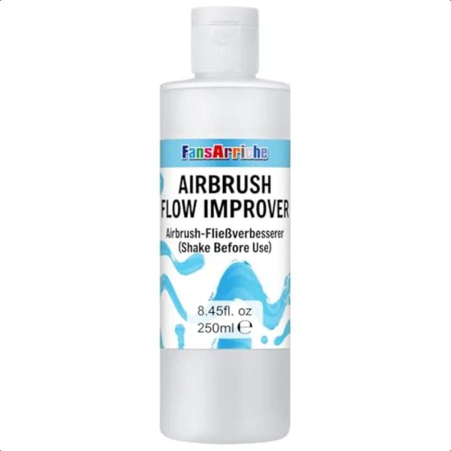 

FansArriche Airbrush Flow Impr 250 ml 8.45 oz Bottle for Acrylic Airbrush Paints Reduce Clogs and Imp Acrylic Paint Flows